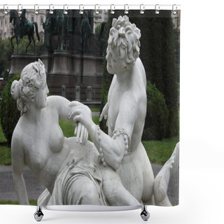 Personality  Triton And Nereid Shower Curtains