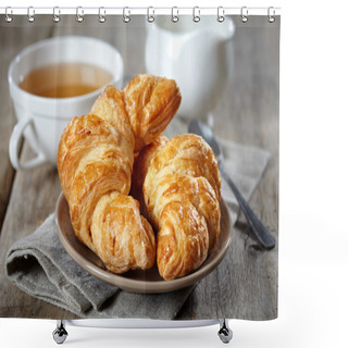 Personality  Fresh Baked Croissants Shower Curtains