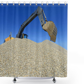 Personality  Gravel Excavated In The Mainstream Of The River Shower Curtains