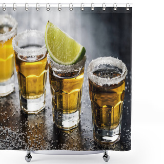 Personality  Tasty Alcohol Drink Cocktail Tequila With Lime And Salt  Shower Curtains