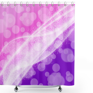 Personality  Milky Way On A Pink-purple Background With Bokeh Shower Curtains