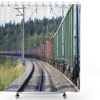 Personality  Freight Train Shower Curtains