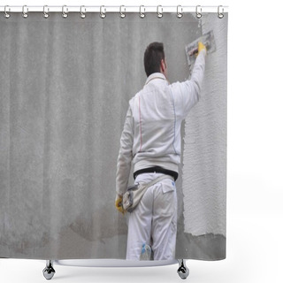 Personality  Plasterer Shower Curtains