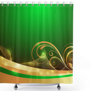 Personality  Golden Sparkles Flourish Background Shower Curtains