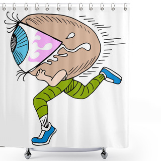 Personality  Runny Eye Shower Curtains
