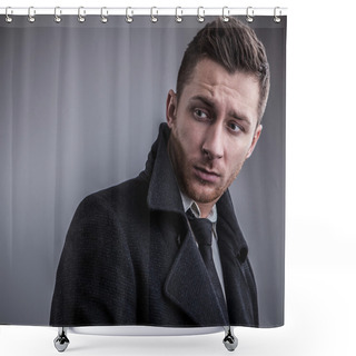 Personality  Elegant Young Handsome Man Shower Curtains