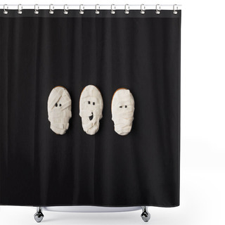 Personality  Halloween Mummy Cookies  Shower Curtains