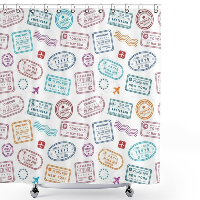 Personality  Travel Background - Vector Graphics Shower Curtains