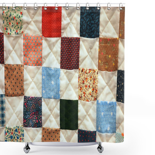 Personality  Patchwork Quilt Shower Curtains