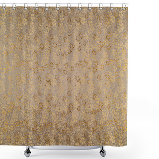 Personality  Silk Fabric Texture, Color Light Goldenrod Yellow, With Small Fl Shower Curtains