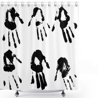 Personality  Inky Hands Shower Curtains