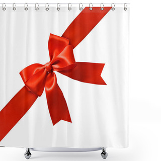 Personality  Red Bow Shower Curtains