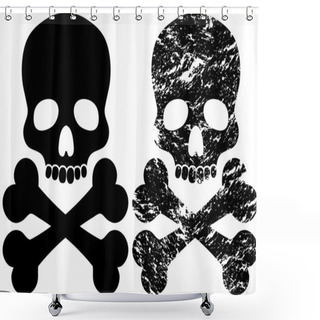 Personality  Black Skull Shower Curtains