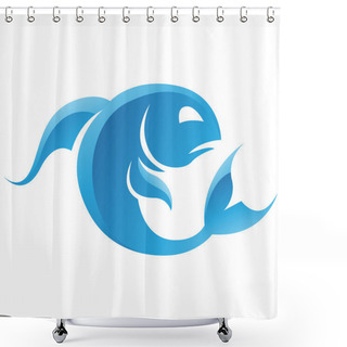 Personality  Pisces Zodiac Star Sign Shower Curtains
