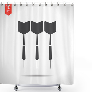 Personality  Darts Arrows Icon Shower Curtains