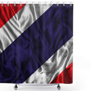 Personality  Silk Flag Of Thailand Shower Curtains