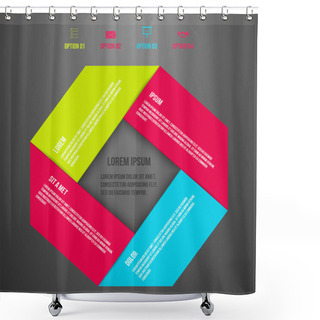 Personality  Steps Process Arrows. Vector Illustration Shower Curtains