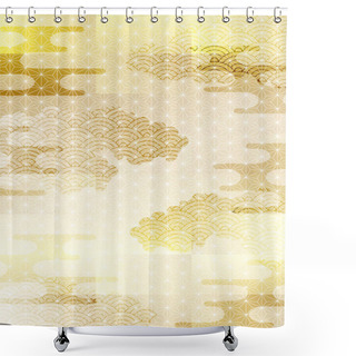 Personality  Japanese Pattern New Year's Card Pattern Background Shower Curtains