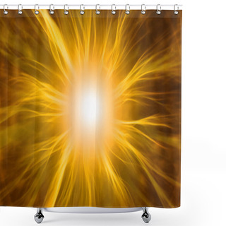 Personality  Atomic Energy With Light Rays Shower Curtains
