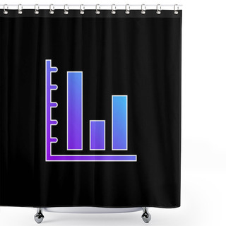 Personality  Bars Graphic Of Business Stats Blue Gradient Vector Icon Shower Curtains