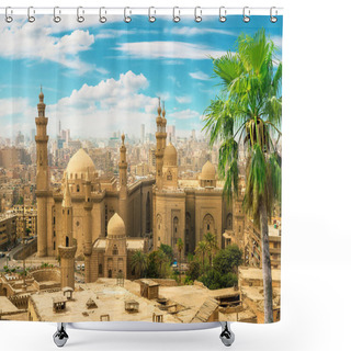 Personality  Mosque And Palm Shower Curtains