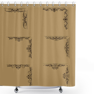 Personality  Swirl Floral Design Set Shower Curtains