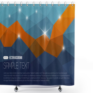 Personality  Abstract Blue Technical Background Shower Curtains