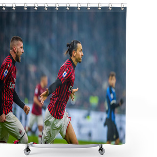 Personality  Italian Serie A Soccer Match FC Internazionale Vs AC Milan Shower Curtains