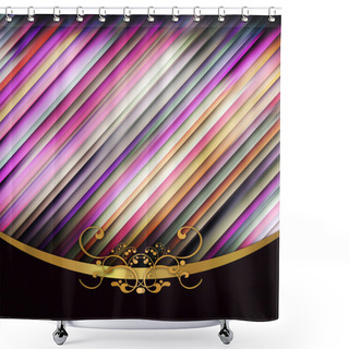 Personality  Modern Striped Invatation Shower Curtains