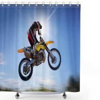 Personality  Flying Moto Shower Curtains