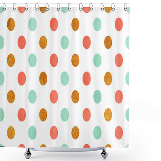 Personality  Watercolor Polka Dot Background. Shower Curtains