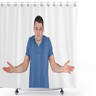 Personality  Man Acting Innocent Shower Curtains