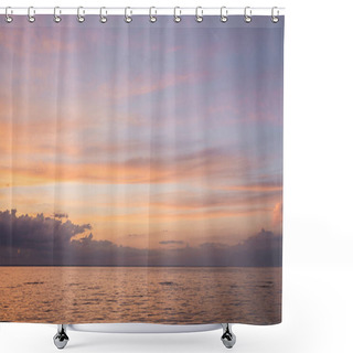 Personality  Landscape Of Cloudy Sky And Sea During Sunset  Shower Curtains