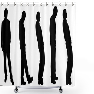 Personality  Silhouette Of A Men Shower Curtains