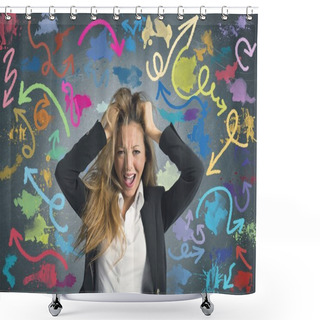Personality  Difficult Choices In Business Shower Curtains