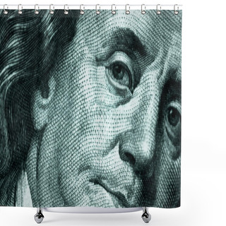 Personality  Face Of One Hundred Dollar Bill Shower Curtains