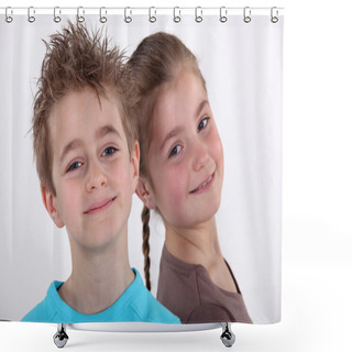 Personality  Siblings Shower Curtains