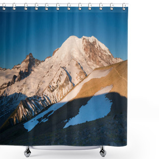 Personality  Mt Rainier Ring Of Fire Cascade Range Mountain View Shower Curtains