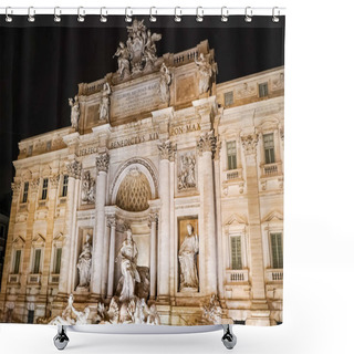 Personality  Trevi Fountain With Ancient Sculptures In Rome  Shower Curtains