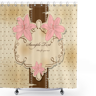 Personality  Vintage Greeting Card Shower Curtains