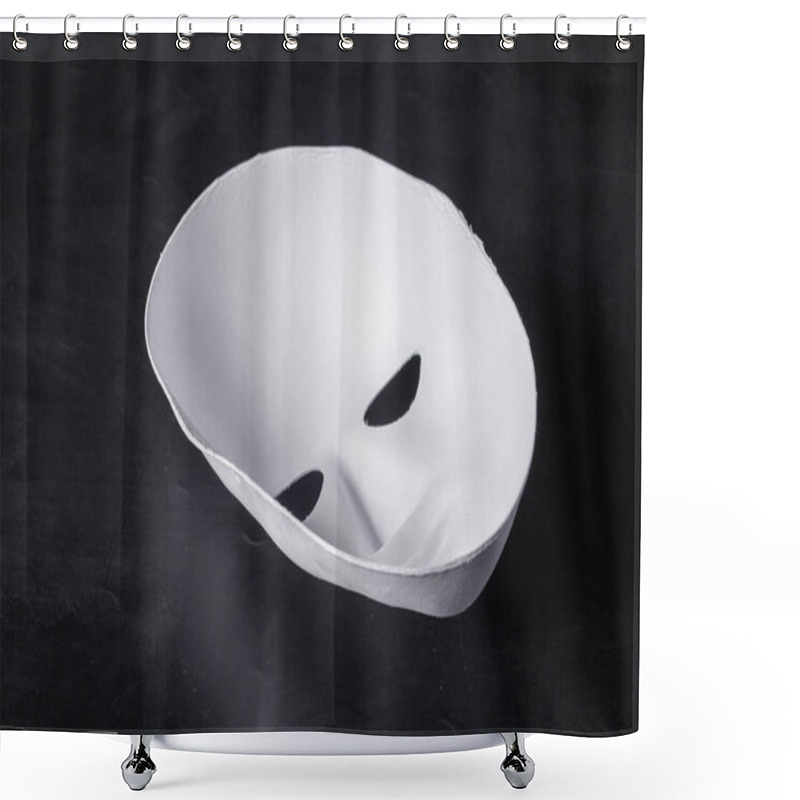 Personality  White Mask , Close Up View Shower Curtains