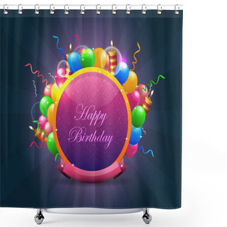 Personality  Abstract Birthday Background Vector Shower Curtains