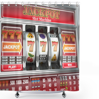 Personality  Jackpot On Slot Machine. Shower Curtains
