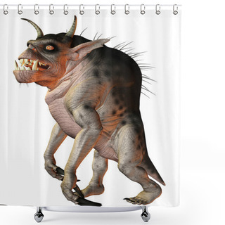 Personality  Fantasy Creature Hellhound Shower Curtains