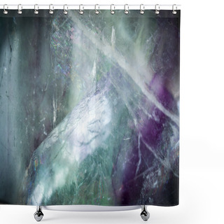 Personality  Macro Shoot Of Fluorite Shower Curtains