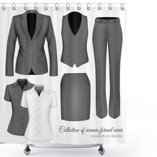 Personality  The Outfits For The Professional Business Women. Shower Curtains