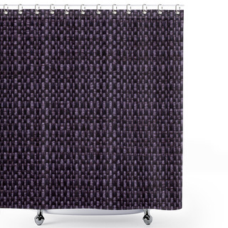 Personality  Dark Violet Textile Background With Checkered Pattern, Closeup. Structure Of The Fabric Macro. Shower Curtains