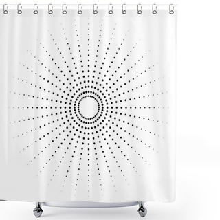 Personality  Abstract Circular Element Shower Curtains