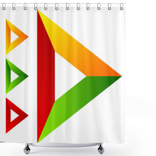 Personality  Play Buttons / Generic Arrows Shower Curtains