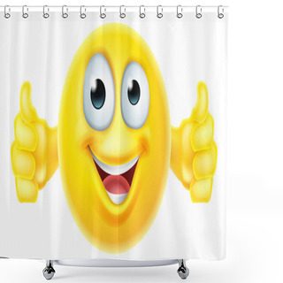 Personality  Thumbs Up Emoji Smiley Shower Curtains